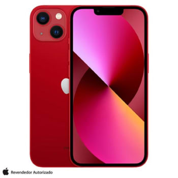 iPhone 13 128GB (PRODUCT)RED, com Tela de 6,1", 5G e Câmera Dupla de 12MP - MLPJ3BZ/A