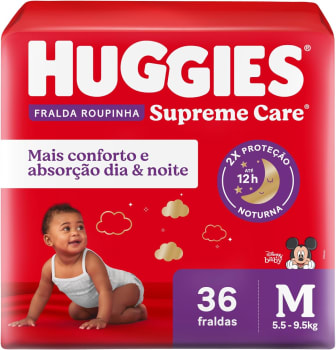 HUGGIES Fralda Huggies Supreme Care Roupinha M - 36 Fraldas