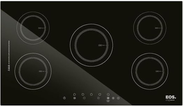 Cooktop de Indução Cinco Bocas Eos Preto 9500w Eci05ep 220v