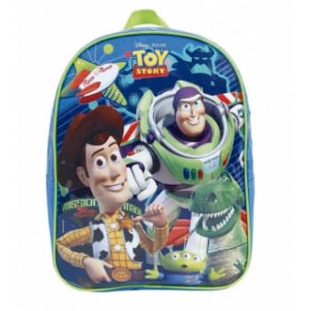 Mochila G Toy Story em Poliéster, Alças Acolchoadas, Compart. externos, Puxadores personalizados, Azul -Dermiwil