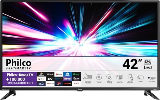 Smart TV 42” Philco PTV42G6FR2CPF Roku TV LED Dolby Áudio