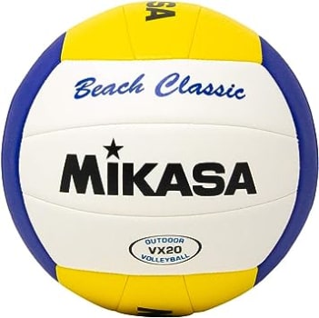 Mikasa Bola de Vôlei clássico de praia VX20 branco