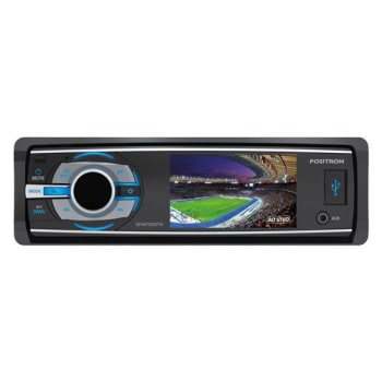 DVD Player Automotivo Pósitron com Tela de 3” Widescreen, TV Digital, Bluetooth, Entrada Auxiliar Frontal, SD, USB, Rádio AM/FM e Controle Remoto