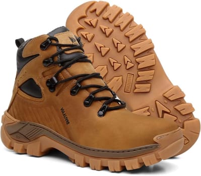 Bota Masculina Coturno em Couro Reforçado California VL006, Tamanhos 37 ao 44 (Disponível Em 4 Cores)