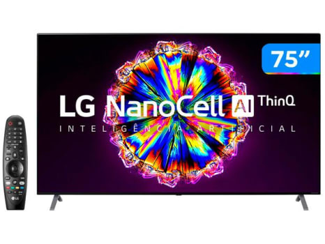 Smart TV 8K NanoCell IPS 75” LG 75NANO95SNA - Wi-Fi Bluetooth HDR Inteligência Artificial 4 HDMI - Magazine Ofertaesperta