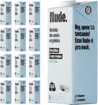 Pack Leite de Aveia Integral Nude 1L 12 Unidades