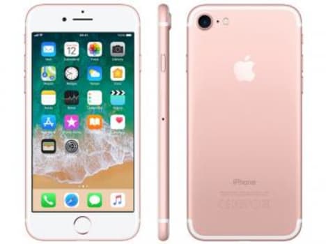 iPhone 7 Apple 128GB Ouro Rosa 4G Tela 4.7" Retina - Câm. 12MP + Selfie 7MP iOS 11 Proc. Chip A10 - Magazine Ofertaesperta