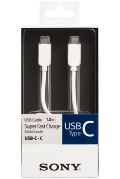 Cabo USB-C Sony 1M Branco