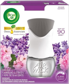 Air Wick Difusor Elétrico Bom Ar Lavanda E Gerânio Aparelho + Refil 16Ml