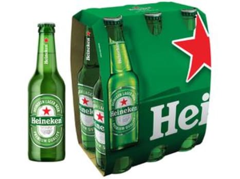 Cerveja Heineken Puro Malte Lager Premium - Long Neck 6 Garrafas de 330ml