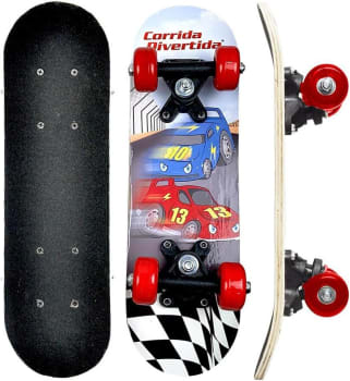 Skate Infantil Corrida Madeira 43,5cm Até 30kg, DM Radical