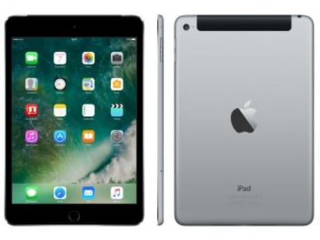iPad Mini 4 Apple 4G 64GB Cinza Espacial Tela 7,9" - Retina Proc. Chip A8 Câm. 8MP + Frontal iOS 10 Bivolt