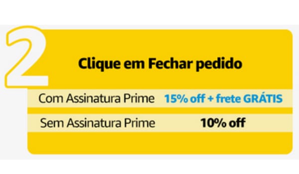 Carrinho de Descontos  - 15% Com Assinatura Prime e 10% Sem Assinatura Prime!