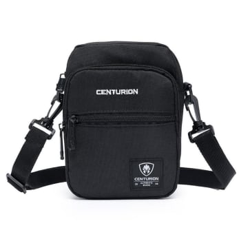 Shoulder Bag Masculina Casual Transversal Bolsa Crossbody Reforçada - Preto