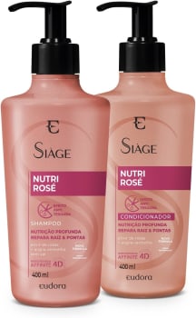 Eudora Kit Siàge Nutri Rose: Shampoo 400ml + Condicionador 400ml