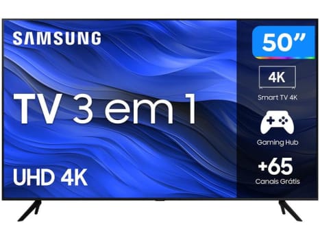 Smart TV 50” UHD 4K LED Samsung 50CU7700 - Wi-Fi Bluetooth Alexa 3 HDMI - TV 4K Ultra HD - Magazine 