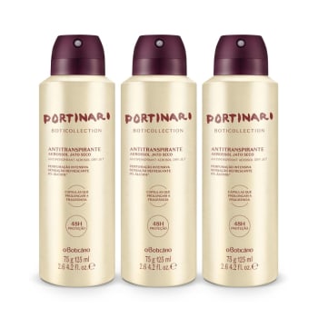 Combo Boticollection Portinari: Desodorante Antitranspirante Aerossol 75g/125ml (3 unidades)