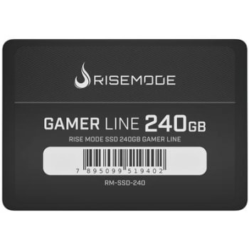 SSD SATA Rise Mode Line, 240GB, 2.5", Leitura 535MB/s, Gravação 435MB/s, Preto - RM-SSD-240