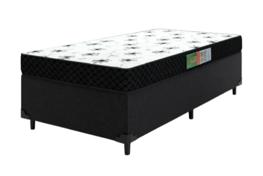 Confort Prime Cama box solteiro Polar D20 cor preto tamanho solteiro 188cm x 88cm