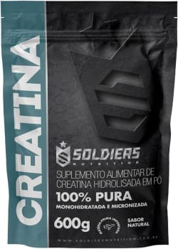 Soldiers Nutrition, Creatina Monohidratada 600g - 100% Pura Importada - Soldiers Nutrition