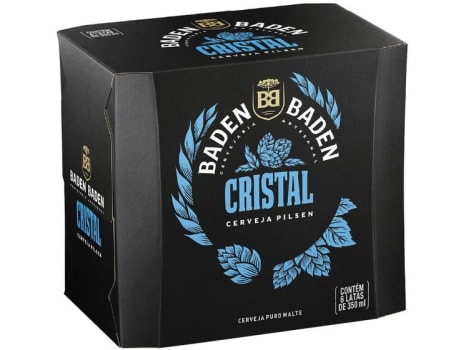 Cerveja Baden Baden Cristal Pilsen Lager - 6 Unidades Lata 350ml - Cerveja