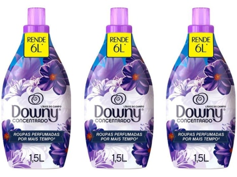 Kit 3 Unidades Amaciante Downy Concentrado Lírios do Campo - 1,5L