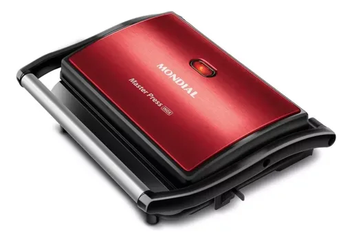 Press Grill Master Press Mondial, Red/inox - Pg-01-rc 110v Cor Vermelho