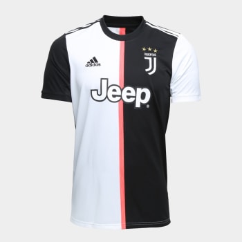 Camisa Juventus Home 19/20 s/n° Torcedor Adidas Masculina - Preto e Branco