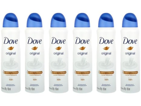 Kit Desodorante Dove Original Aerossol - Antitranspirante Unissex 150ml 6 Unidades - Magazine Ofertaesperta