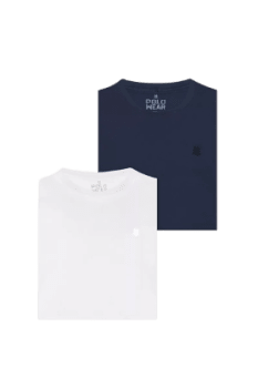 Kit 2 Camisetas Masculinas 100% Algodão Polo Wear Sortido