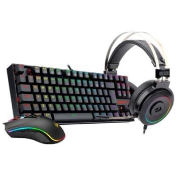 Combo Gamer Redragon com Teclado Mecânico, Mouse e Headset RGB - S125