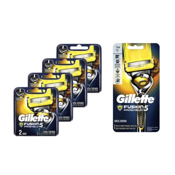 Kit Aparelho de Barbear Recarregável + 8 Cargas Gillette Fusion Proshield