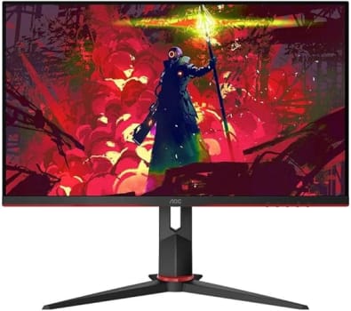 AOC, 24G2/BK, Monitor Gamer Hero 24" 144Hz IPS 1ms AMD FreeSync 24G2, COR PRETA/VERMELHA