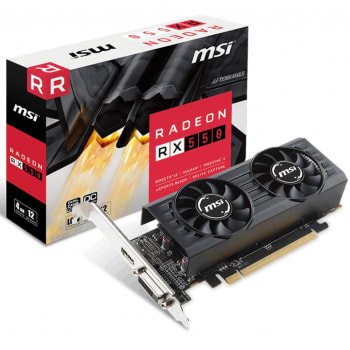 Placa de Vídeo MSI AMD Radeon RX 550 4GT LP OC 4GB, GDDR5