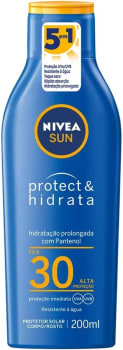 NIVEA SUN Protetor Solar Protect & Hidrata FPS 30 200ml - Com toque seco, rápida absorção e resistente à água, esse protetor solar oferece alta proteção ao sol e promove hidratação à pele