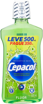 Enxaguante bucal Cepacol Flúor, 500 ml