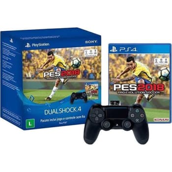 Bundle Controle Dualshock 4 + Game PES 18 PS4 - Sony