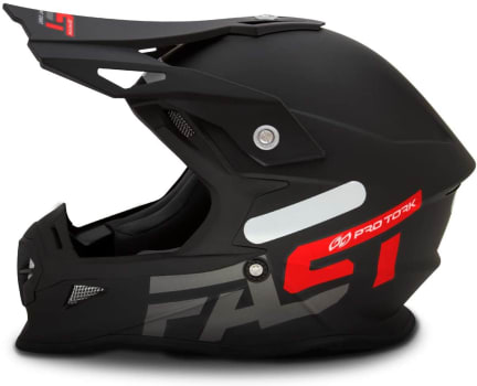 Capacete Pro Tork Cross Fast 788 Solid Tam. 60 Preto/Vermelho