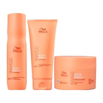 Kit Wella Pro Invigo Nutri Enrich Shampoo 250ml+ Condicionador 200ml + Máscara de Nutrição 150ml