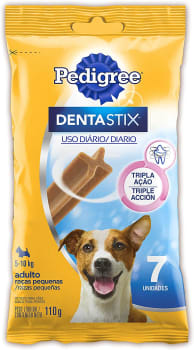 2 Pacotes - Petisco Pedigree Dentastix Cuidado Oral Para Cães Adultos Raças Pequenas 7 Unidades