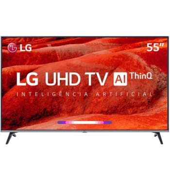 Smart TV LED 55" LG 55UM7520 Ultra HD 4K Thinq AI Conversor Digital 4 HDMI 2 USB Wi-Fi