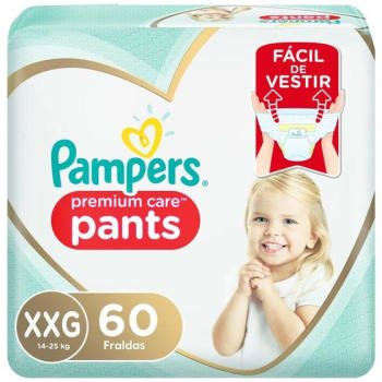 Fralda Infantil Pampers Premium Care Pants Tamanho XXG com 60 Unidades - Fralda Descartável - Magazine Ofertaesperta