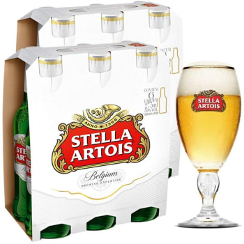 Kit Stella Artois 2 Packs (12 Unidades) + Cálice Stella Artois 250ml