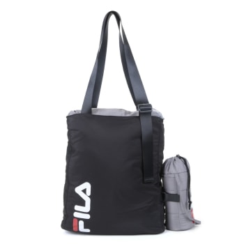 Bolsa Fila Trainner c/ Necessaire - Preto+Cinza