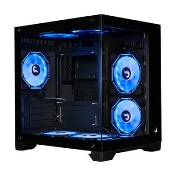 Gabinete Gamer Rise Mode Galaxy Glass M Mini, M-ATX, Lateral E Frontal Em Vidro Temperado