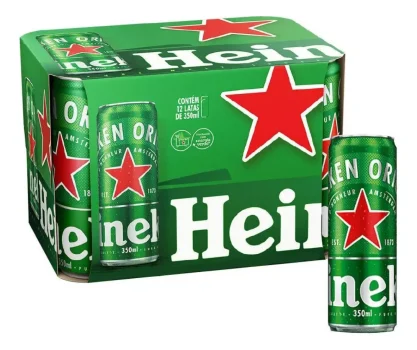 3 Packs Cerveja Heineken Lager 350ml - Total 36 Unidades