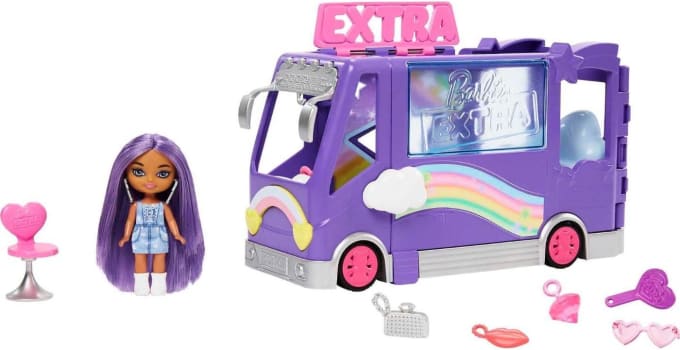 Barbie Extra Mini - Minis Conjunto De Brinquedo Ônibus Turismo