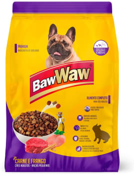 Ração Baw Waw para Cães Pequeno e Médio Porte Sabor Carne e Frango 10.1kg