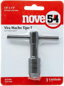 Vira Macho Tipo T De 1/8" A 1/4", 55 Mm, Nove54 Nove 54