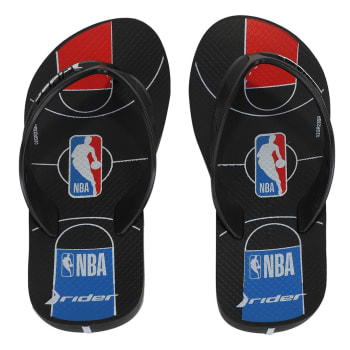 Chinelo Infantil Rider Street NBA - Preto+Azul